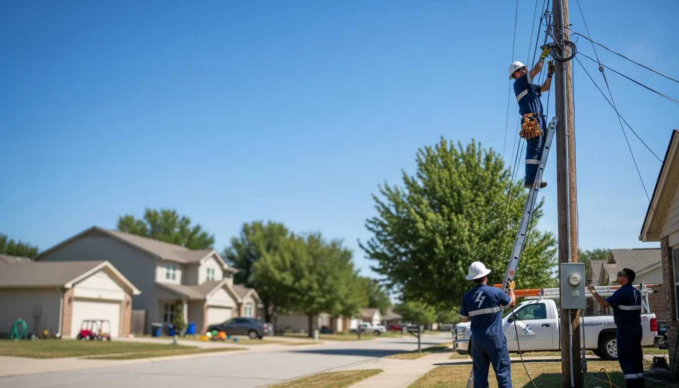 Residential electrician providing installation services in Pearsall, TX